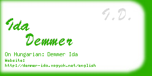 ida demmer business card